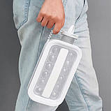 Силіконова форма для льоду ICE CUBE TRAY 2 в 1 на 17 кульок герметична пляшка охолодження напоїв, фото 2