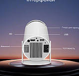 Смарт-проєктор Android 11 з Wi-Fi та Bluetooth портативний LED проєктор 100 дюймів 1080p HDMI USB, фото 6