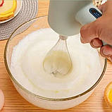 Міксер-подрібнювач UKC 6702 2 в 1 ручний бездротовий USB акумулятор 1200 mAh 3 швидкості, фото 4