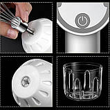 Міксер-подрібнювач UKC 6702 2 в 1 ручний бездротовий USB акумулятор 1200 mAh 3 швидкості, фото 2