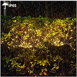 Газонний світлодіодний світильник на сонячній батареї «Фейєрверк» 180 LED IP65 теплий білий, фото 9