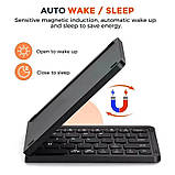 Клавіатура бездротова B023 розкладна 67 клавіш Eng Pyc 2.4G 280×92 мм чорна, фото 5