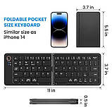 Клавіатура бездротова B023 розкладна 67 клавіш Eng Pyc 2.4G 280×92 мм чорна, фото 8