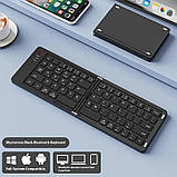 Клавіатура бездротова B023 розкладна 67 клавіш Eng Pyc 2.4G 280×92 мм чорна, фото 9