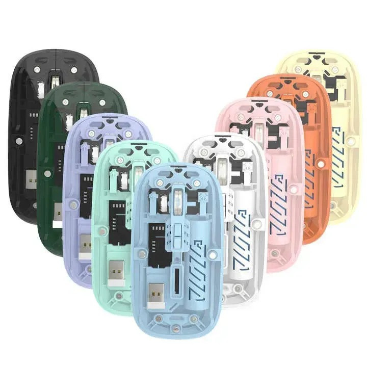 Миша бездротова BT Recharge Transparent Mouse 501 Bluetooth 5.2 2.4G, фото 1