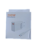 Адаптер USB з кабелем USB-C 200W заряджання для всіх пристроїв, фото 2