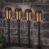 Садові вуличні світильники Art-Deco Spotlight Garden Flames ефект полум'я на сонячній батареї 2 шт., фото 5