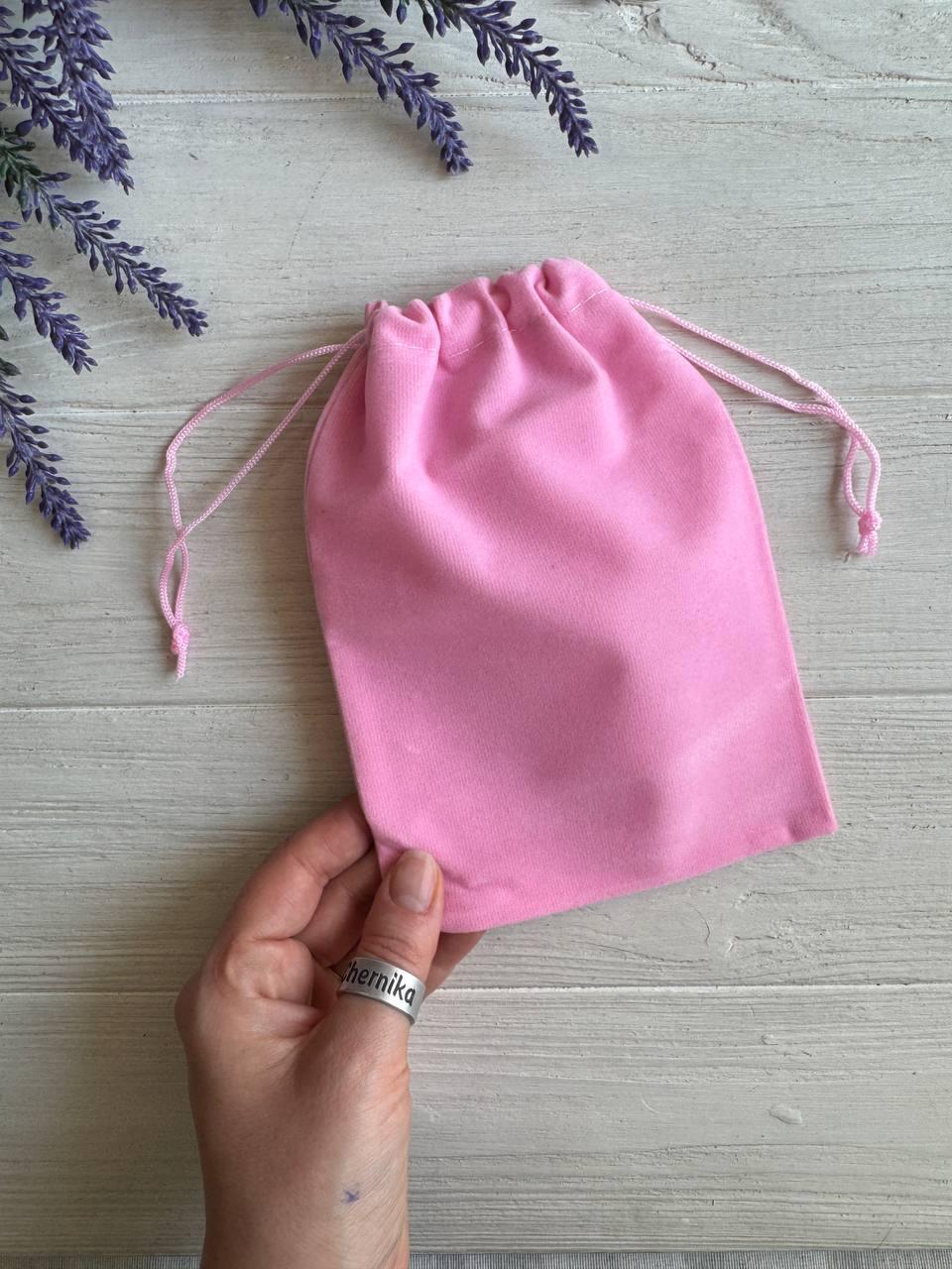 Мішечки велюрові 13*18 см, рожеві 50 шт