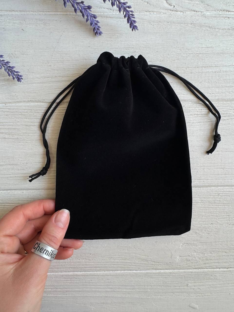 Мішечки велюрові 13*18 см, чорні 50 шт, фото 1
