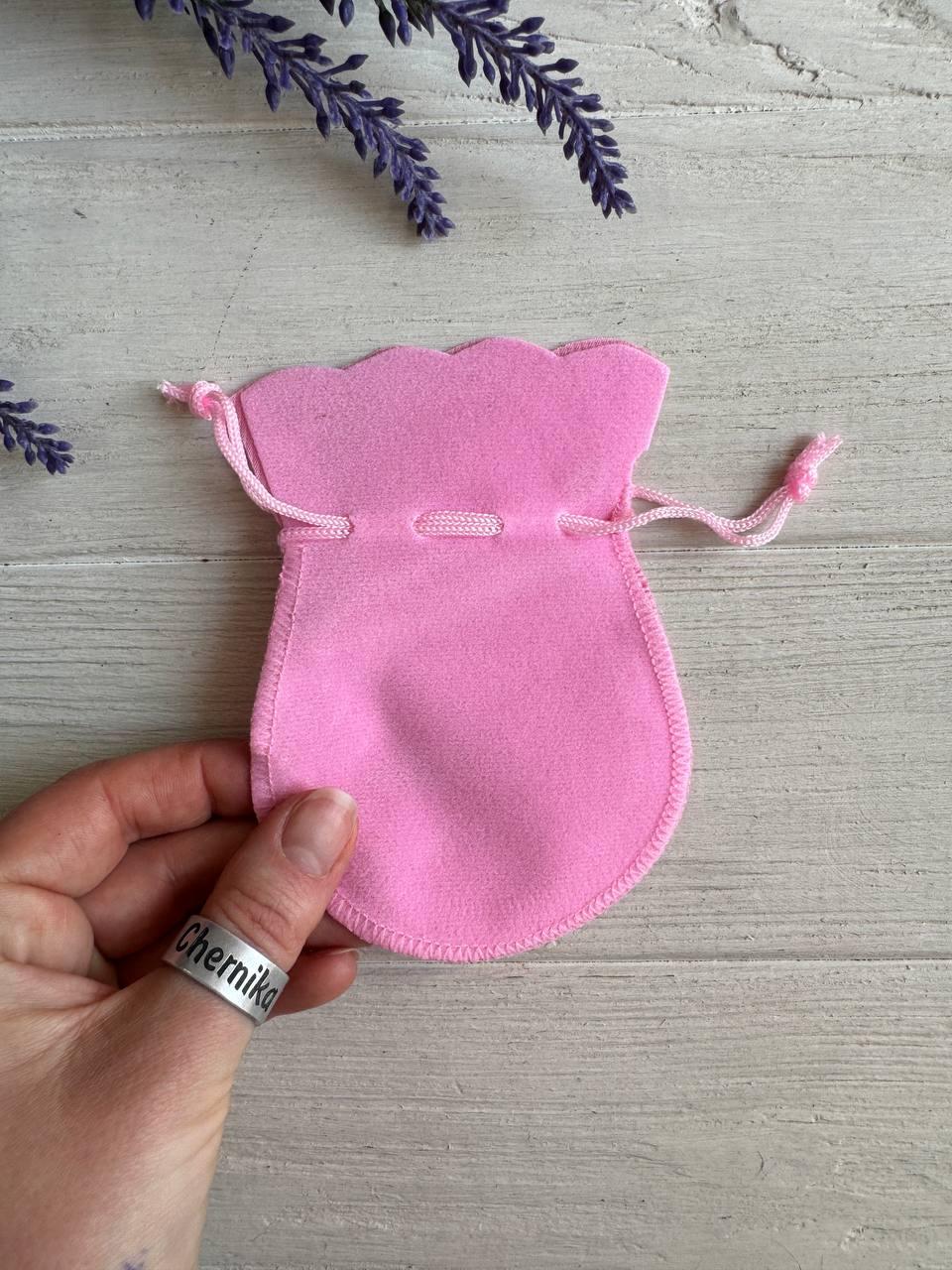 Мішечки велюрові " Торбинка " 9*12 см, рожеві 50 шт