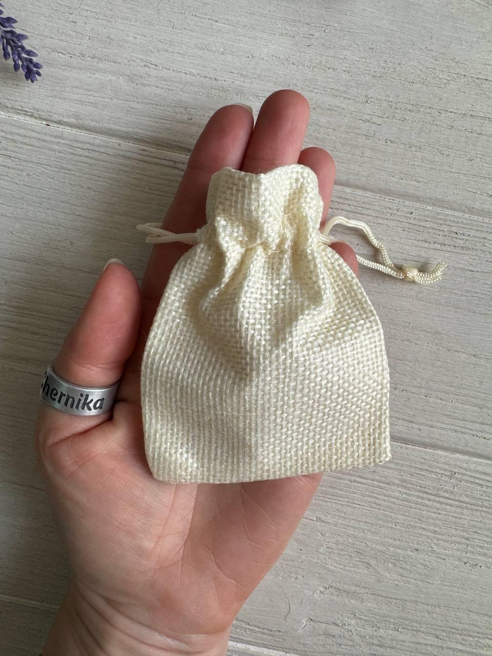 Мішечки льняні 7*9 см, бежеві 50 шт, фото 1