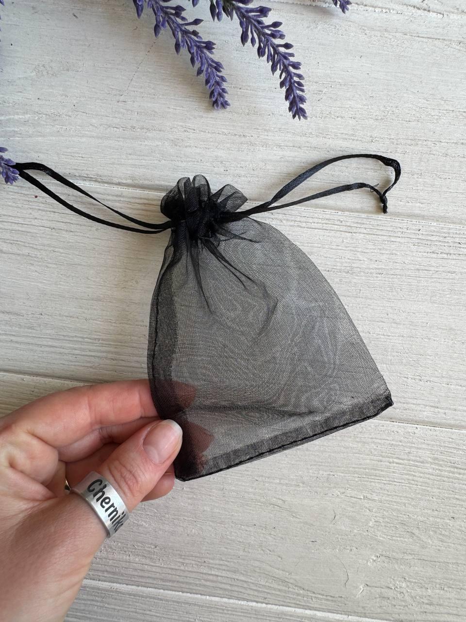 Мішечки з органзи 9*12 см, чорні 100 шт