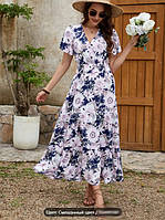 Плаття жіноче, яскраве, ошатне, літнє з крильцями Віскоза М 46-48 р