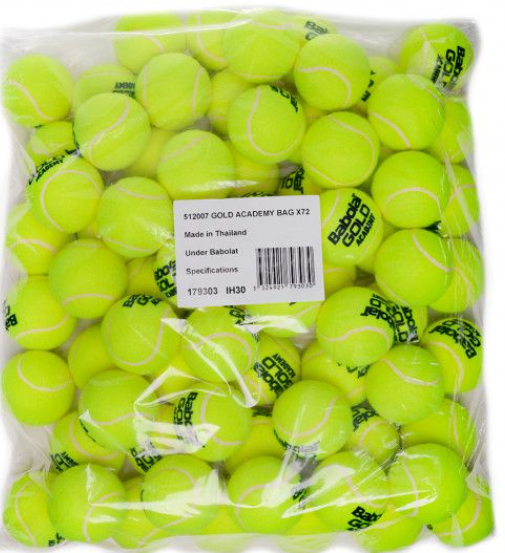 М'ячі для тенісу Babolat Gold Academy 72 Bag в упаковці універсальні, фото 1