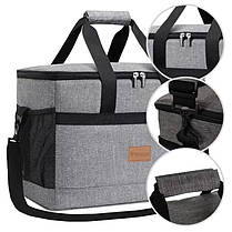 Термосумка Trizand 23842 20 л сумка холодильник + 2 акумулятор холоду, фото 2