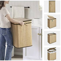 Бамбуковий кошик для білизни Ruhhy 24269 на 100л, фото 2