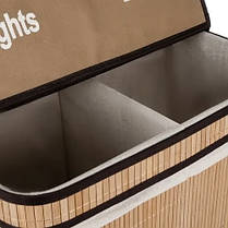 Бамбуковий кошик для білизни Ruhhy 24269 на 100л, фото 3