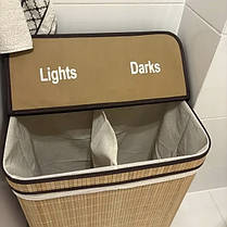 Бамбуковий кошик для білизни Ruhhy 24269 на 100л, фото 5