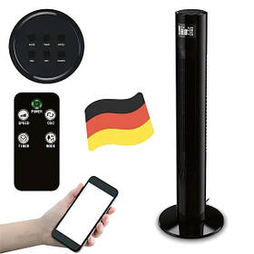 Колонний вентилятор Smart Home SilverCrest STVS 50 A1 Black з WiFi 100 см, 50 Вт, Німеччина