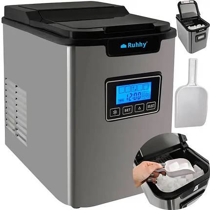 Льодогенератор Ruhhy K5536 12 кг/добу, 3 розміри льоду, фото 1