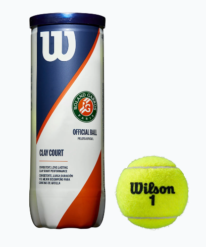 М'ячі для тенісу Wilson ROLAND GARROS CLAY CT 3 BALL - м’ячі для ґрунтових кортів, фото 1