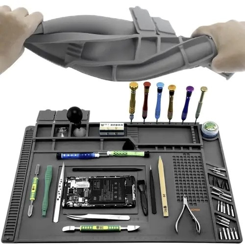 Килимок силіконовий для паяння та ремонту Bigstren 22727 з магнітами термостійкий 30 x 40 см