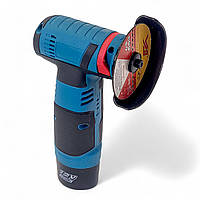 Акумуляторна кутова кутова шліфувальна машина mini 2 акум 12v at-ag7501 lamp