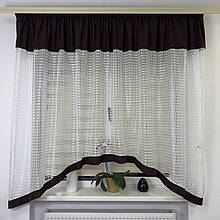 Тюль в дитячу, спальню на кухню №460 шоколад