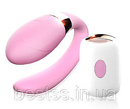 Перезаряджуваний вібратор для пар з 7 режимами вібрації на пульту дистанційного керування V-Vibe Pink, фото 2