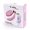 Перезаряджуваний вібратор для пар з 7 режимами вібрації на пульту дистанційного керування V-Vibe Pink, фото 9