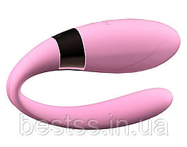 Перезаряджуваний вібратор для пар з 7 режимами вібрації на пульту дистанційного керування V-Vibe Pink, фото 5