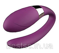 Перезаряджуваний вібратор для пар з 7 режимами вібрації на пульту дистанційного керування V-Vibe Purple, фото 5