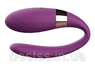 Перезаряджуваний вібратор для пар з 7 режимами вібрації на пульту дистанційного керування V-Vibe Purple, фото 3
