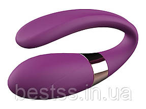 Перезаряджуваний вібратор для пар з 7 режимами вібрації на пульту дистанційного керування V-Vibe Purple, фото 4
