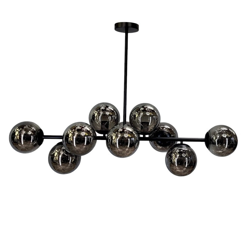 Довга люстра лофт з кулями цоколь Е27 Art 3010/10L BK, фото 1