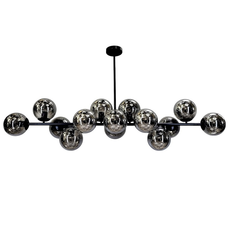 Довга люстра з кулями цоколь Е27 Art 3010/14L BK, фото 1