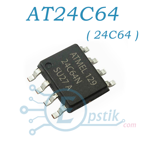 Пам'ять AT24C64BN (24C064), енергонезалежна EEPROM 64Kb I2C-compatible 2-wire Seria, SOP-8 ATMEL