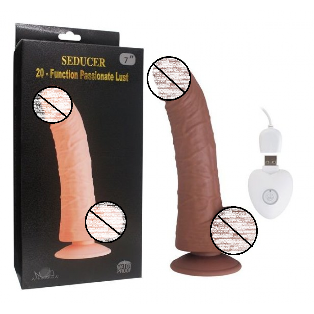 Фалоімітатор з вібрацією USB SEDUCER 7" 23 см, фото 1