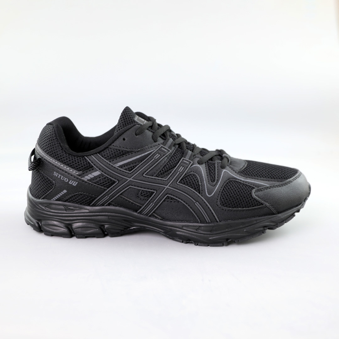 Кросівки чоловічі великі розміри сітка 591770 Чорні, фото 1