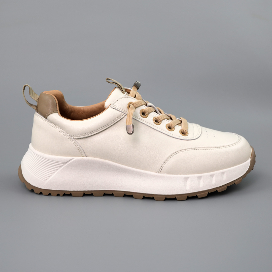 Кросівки жіночі шкіряні 589631 Молочні, фото 1