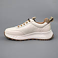 Кросівки жіночі шкіряні 589631 Молочні, фото 3