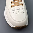 Кросівки жіночі шкіряні 589631 Молочні, фото 4