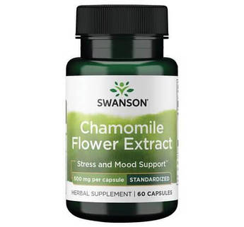 Swanson Chamomile Flower Standardized Extract 500 mg 60 капсул