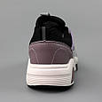 Кросівки жіночі шкіряні 590004 Чорні сірі, фото 6