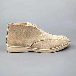 Лофери жіночі замшеві 587076 Бежеві