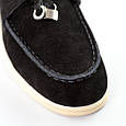 Лофери жіночі замшеві 591774 Чорні, фото 4