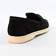 Лофери жіночі замшеві 591774 Чорні, фото 6