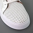 Кеди жіночі перфорація шкіра 592098 Білі, фото 4