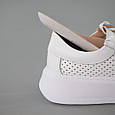 Кеди жіночі перфорація шкіра 592098 Білі, фото 7
