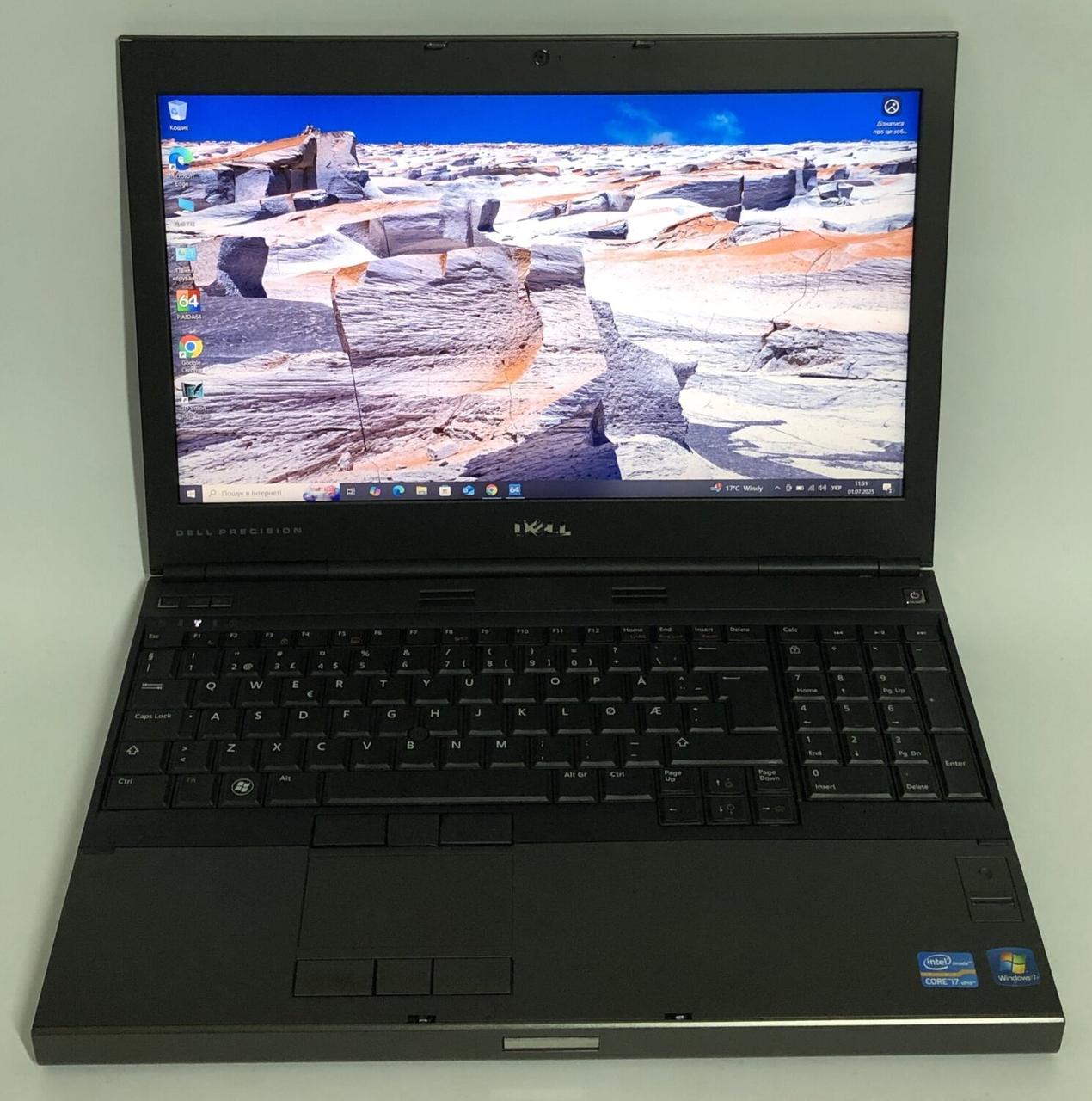 Б/в Ноутбук Б-клас Dell Precision M4600 15.6" 1920x1080| Core i7-2760QM| 8 GB RAM| 256 GB SSD| Quadro 1000M 2GB